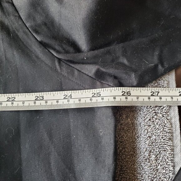 Sateen black Sz XXL 18 36/37 Wrinkle Free, long sleeve mens buttondown shirt - Picture 5 of 10